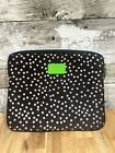 New ListingKate Spade iPad Mini Case/Sleeve Black With Dots 10” Zipper Closer  Pre Owned
