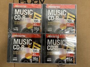 Memorex 700MB/80-Minute 16x CD-R Music Lot Of 4