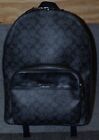 Coach Houston In Signature Canvas Black Charcoal Backpack HARDLY USED