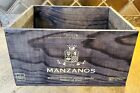Manzanos Black Wooden Wine Box Crate Rioja Spain Imported 6 Bottle Bodegas Rack