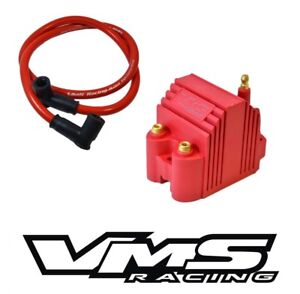 VMS RACING RED HIGH SPARK BLASTER SS IGNITION COIL + WIRE FOR HONDA DELSOL (For: Honda)