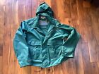 Vintage ORVIS Forest Green TAPED SEAMS Shell Rain Hooded JACKET Men’s XL-EUC!