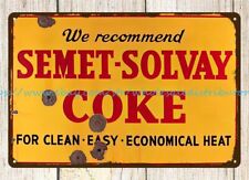 home accessories Semet-Solvay Coke soda pop metal tin sign