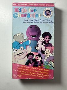Kids for Character (VHS, 1996) Barney - Rental Copy