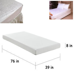 Twin Size Bed Mattress Cover Plastic White Waterproof Fitted Protector Mite Dust