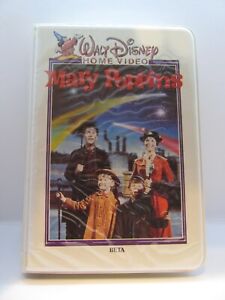 Walt Disney Mary Poppins Sony Beta Betamax Tape White Clamshell Case 1984