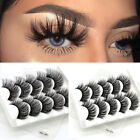 5 Pairs 3D Faux Mink Hair False Eyelashes Extension Wispy Fluffy Think Lashes#