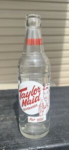 New ListingVintage Taylor Maid Beverages Clear Glass Soda Pop Bottle