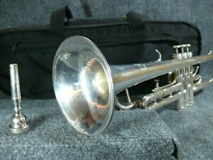 New ListingGetzen Eterna 700 Trumpet Silver READY TO PLAY! Case Mouthpiece Pro 1987