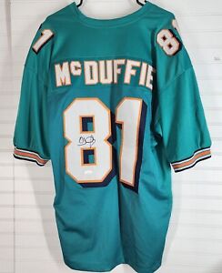 New ListingVintage Mens XL Miami Dolphins OJ Mcduffie Signed Jersey Teal