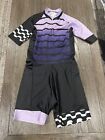 Mens Racing Aero Cycling Skinsuit Speedsuit Medium Black Purple