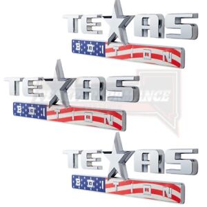 3* US COLOR FLAG For CHEVY SILVERADO TRUCK UNIVERSAL TEXAS EDITION EMBLEM DECAL