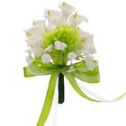 Wedding Wrist Corsage & Boutonniere Artificial Calla lily White/Green