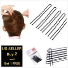 16 - 20pcs U-shaped Black Bun Hair Pin Clip Grips Wavy Salon Hairpin