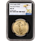 2024 American Gold Eagle 1 oz $50 - NGC MS70 First Day Issue Grade 70 Black