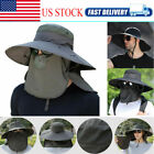 Sun Blocker Hats Wide Brim Outdoor Sun Protection Fishing Cap with Neck Flap