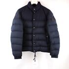 Moncler Rousseau Down-Filled Dual Texture Puffer Jacket in Blue - US Large