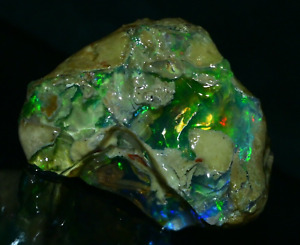 Multi Fire Opal Rough 216.10 Carat Natural Ethiopian Opal Raw Welo Opal Gemstone