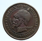 1870 FRENCH Defeat of SUDAN Napoleon the Miserable ANTIQUE Satire Medal i96245