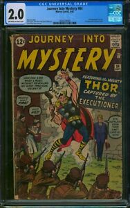 JOURNEY Into MYSTERY #84 ⭐ CGC 2.0 ⭐ 1ST JANE FOSTER 2ND THOR! Marvel Comic 1962