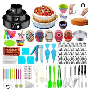 New Listing469x Cake Decorating Kit Baking Supplies with Rotating Turntable Springform Pans