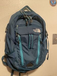 The North Face Surge Backpack Teal FlexVent Padded Travel Laptop Case