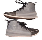 Women's 8.5 Under Armour Jet Basketball Shoes Gray Black Hi Top
