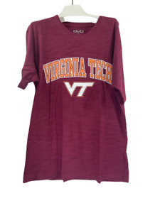 Old Varsity Brand Virginia Tech Hokies Classic Logo Arch T-Shirt- Maroon, Large