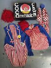 Vtg 1960’s Coco The Clown Suit Costume Outfit Halloween Adult Sz Wig Shoes Case