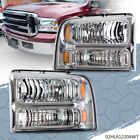 Headlight Fit For 2005-2007 Ford F250 F350 Super Duty Amber Corner Headlamps New (For: 2006 Ford F-350 Super Duty)