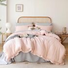 Full Size Comforter Pink Comforter Set 3PCS 1 Ruffled Comforter Set 2 Pillow