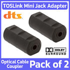 New Listing2 Pack Mini TOSLink Female to Female Coupler Optical Fiber Digital Audio Adapter