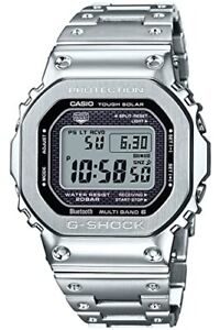 Casio G-Shock GMW-B5000D-1JF Bluetooth Full Metal Radio Solar Men's Watch Silver