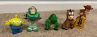 Lot of 5 Disney Toy Story Rubber Vinyl Figure Bath Toys Set 5”