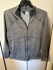 Reebok Women's Size XL Classic Zip Up Jacket With Thumb Holes Gray & White