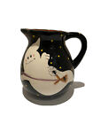 Laurie Gates Ceramic Halloween Pitcher Ghosts and Spiders Gates Ware