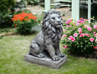 Lion King Statue Garden Guardian Animal Figure Outdoor Front Door Decoration 14