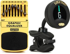 Behringer EQ700 Graphic Equalizer Pedal + Snark ST-8 Value Bundle