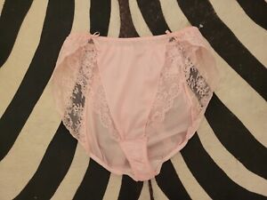 NWOT Vintage KAYSER Pink USA Nylon Silky Shiny Hi Cut Panties Size 6