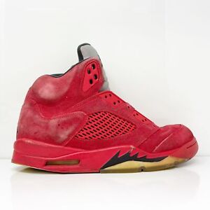 Nike Mens Air Jordan 5 136027-602 Red Basketball Shoes Sneakers Size 9