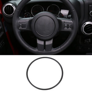 Steering Wheel Center Trim Bigger Ring For Jeep Wrangler JK /Compass 10+ Black