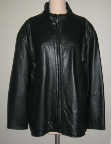 SCULLY BLACK LEATHER 100% Lamb Leather Zipper Jacket - Size 2XBig - $495