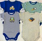 Baby Boys Infants Short Sleeves 4 Pack Bodysuits