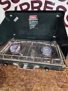 Vintage Coleman Deluxe Propane Camp Stove 2 Burners #5410A700 Tested Works