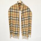 Cashmere Scarf The Classic Check Beige Made In Scotland