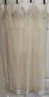 Antique French Handmade Cotton Mesh Cafe Curtain w/Brass Hanging Rings and Flaws