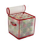 New Listing64-Count Plastic Ornament Organizer Storage Box, Red