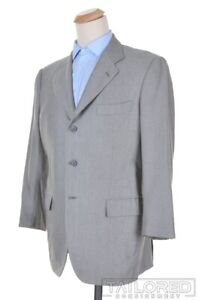 KITON Solid Gray 100% CASHMERE Mens Blazer Sport Coat Jacket - EU 50 / US 40 R