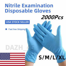 2000Pcs Nitrile Exam Latex Free Glove 4 Mil disposable Medical Gloves S/M/L/XL