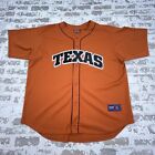 Vintage Texas Longhorns Jersey Men XL Orange Baseball Button Up Shirt Y2K 00s